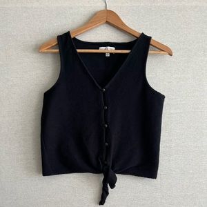 Madewell Texture & Thread Button-Front Tie Tank